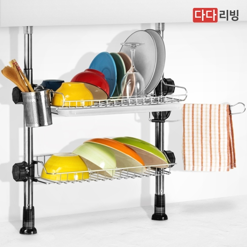 홈인더스  다다리빙 기둥식 식기건조대 400 2단