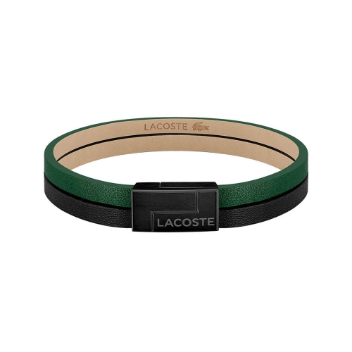 마션틴트 잡화 라코스테 LACOSTE 스틸장식 남성 가죽팔찌 2040074