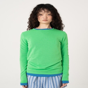 스위치123 SWITCH123 인사이드 패치 슬림 긴소매 티셔츠 그린 _SZS1TS54GN