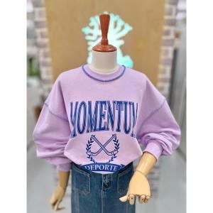 레코브 라인배색 프린트 맨투맨 LC41E4LT020X