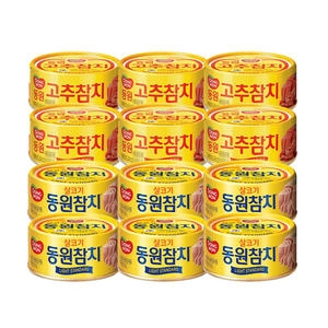동원F&B  라이트 스탠다드 참치 85g 6개 + 고추 참치 85g 6개