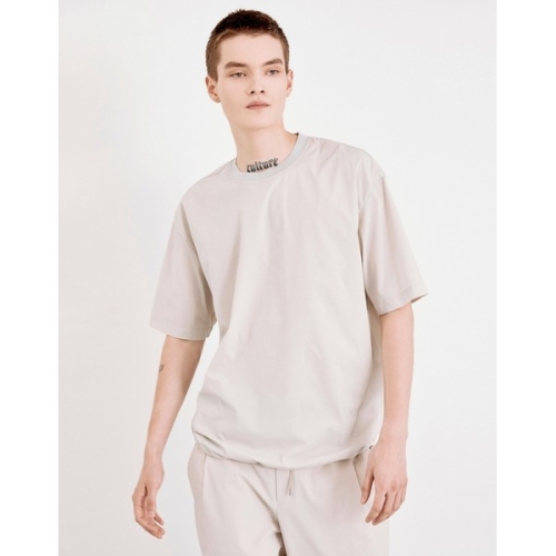 질스튜어트 뉴욕 맨 뉴욕 라이트그레이 나일론 스트링 디테일 라운드넥 티셔츠 JNTS2B303G1