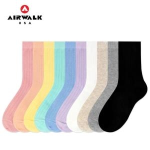 에어워크 BZI44L37_51IK 텔 골지 중목 양말 2족