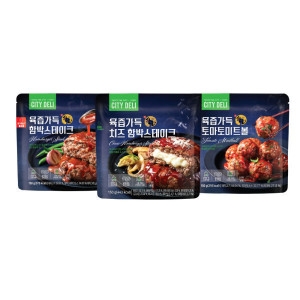SPC삼립 시티델리 육즙가득 함박스테이크 150g 3개 + 육즙가득 치즈 함박스테이크 150g 3개