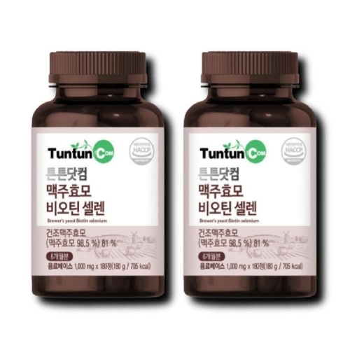 튼튼닷컴 맥주효모 비오틴 셀렌 1000mg 180정