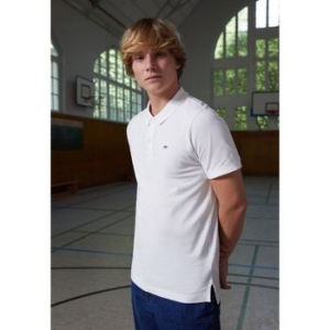 타미 진 오리지널 파인 슬림핏 폴로 셔츠 클래식 화이트 10210065