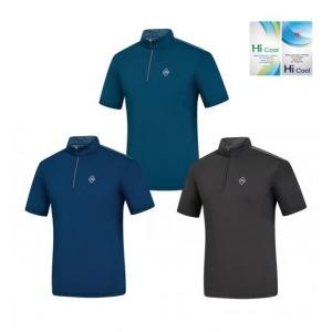 콜핑 남성 하이쿨 흡습속건 등산 반팔 반집업 티셔츠 KSC053QT9M