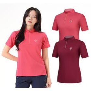 콜핑 여성 하이쿨 흡습속건 등산 반팔 반집업 티셔츠 KSC053QT9W