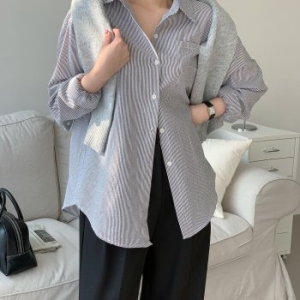 시어서커 박남매 / 루즈핏 셔츠 P000BNNR