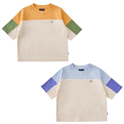 블루독 OR/SK 컬러블럭7부티셔츠 25135-331-01,02