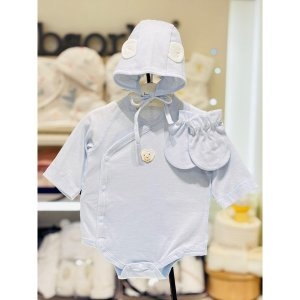 압소바 돌돌 모달 배냇슈트+모자+손싸개 3종세트 1A2B10107 블루