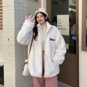 강물처럼 빅사이즈사랑해요 J789L310 캔디뽀글이반목집업자켓 DE 11366548