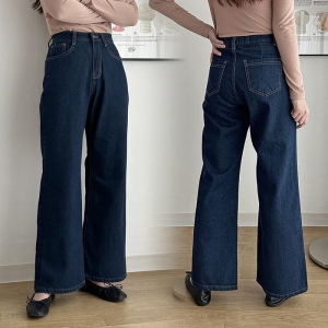 강물처럼 빅사이즈사랑해요 Q036L310 더즈밴드세미부츠컷팬츠 LO 11366551