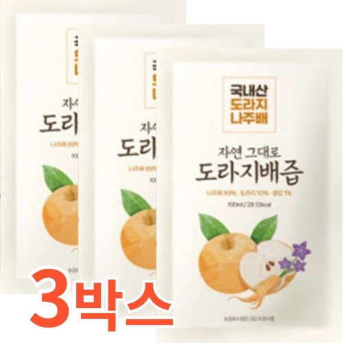 자연식품 자연그대로 도라지배즙 100ml 30포