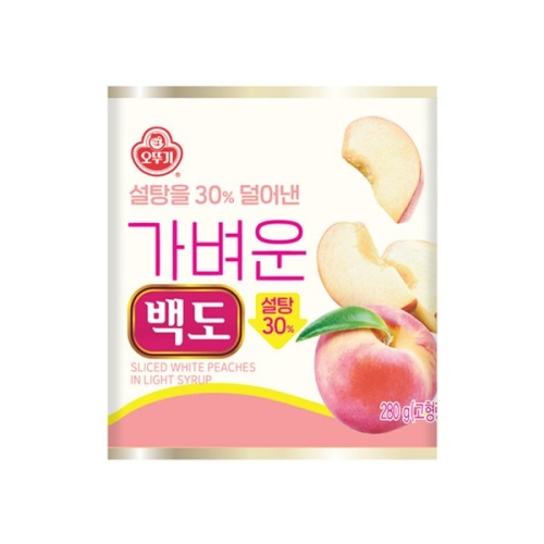 오뚜기  가벼운 백도 280g