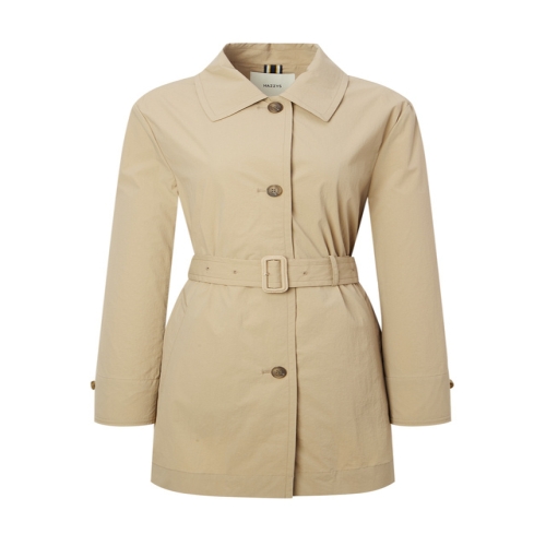 헤지스레이디스 여성 경량 싱글 하프 기장 트렌치 HSCO5B201