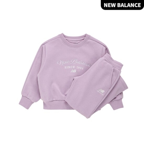 뉴발란스키즈 NBGC 여아 크롭 스웻 기모 셋업 (NK9YD4830G)
