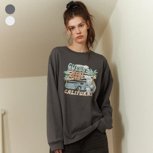 게스 여성 오버핏 빅그래픽 티셔츠 OP1K5390