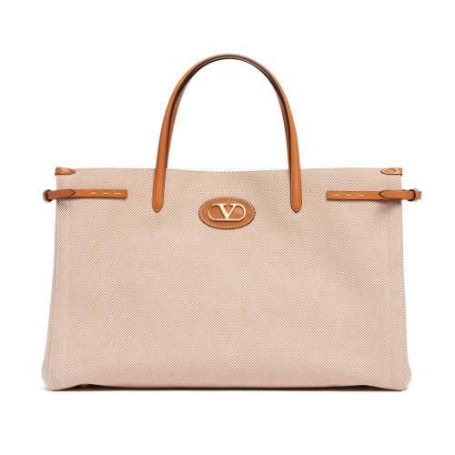 발렌티노 라지 토트백 앙티브 캔버스 AVACLISCIALGOLD 로고 6W2B0R18EZT/R2H B0741550544