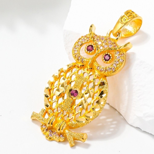 한국귀금속보석거래소  펜던트 행운의 부엉이 메달 7.5g