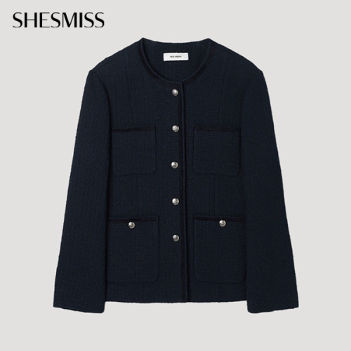 쉬즈미스 여성 라운드넥 트위드 자켓 SWWJKP11090