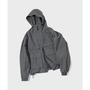 세컨모놀로그 SECONDMONO 나일론 윈드 후드 필드 자켓 다크 그레이_COOSJP029DGRAY 138015