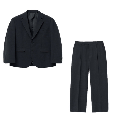 TNGT 남성 다크그레이 울블랜디드 컴포트 수트 셋업_TNJA5E106CG