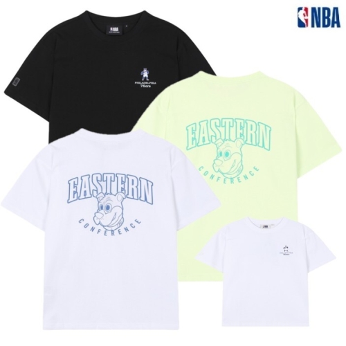 NBA 남녀공용 PHI 캐릭터 루즈핏 반팔 티셔츠 N222TS122Z 463694