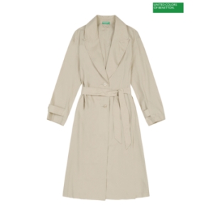 베네통 Embroidered flap trench coat 3S_281YDN02J