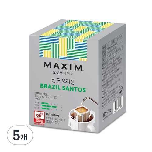 동서식품 맥심 싱글 오리진 브라질 산토스 10T