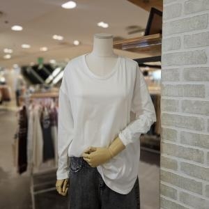 레코브 밑단 라운드 긴팔 티셔츠 LC41E4LT025A