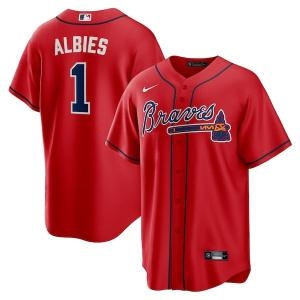 나이키 1132117 MLB Ozzie Albies 애틀랜타 브레이브스 얼터네이트 플레이어 네임 저지 R