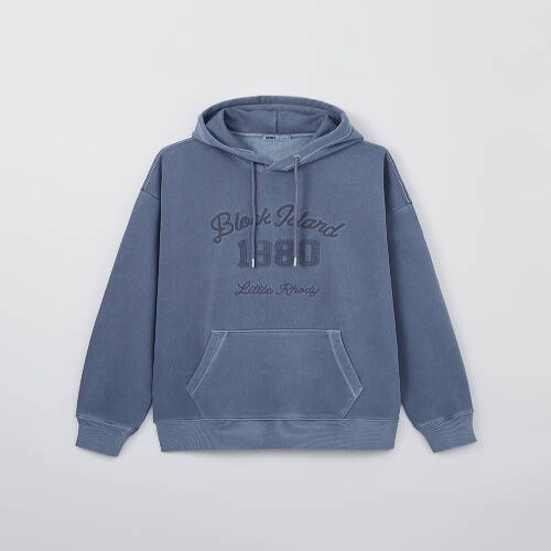 피그먼트 스파오 남녀공용 블록 아일랜드 풀오버 후드티 SPMHF12C51 S 19 Black