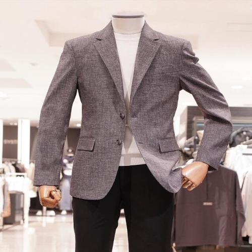 레노마 남성 봄 여름 비지니스 너치드 사방스판 그레이 캐주얼 콤비 자켓 HRRBIBJ93A
