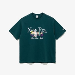 뉴에라  라이브 러브 스케이트 티셔츠 그린 헤론 14536507