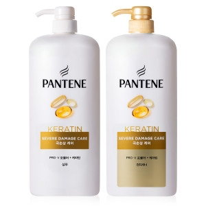 팬틴 케라틴 극손상케어 샴푸 1200ml + 극손상케어 컨디셔너 1200ml