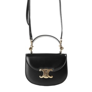 셀린느 Mini Besace Clea in Shiny Calfskin Black 10L063ETZ-38NO