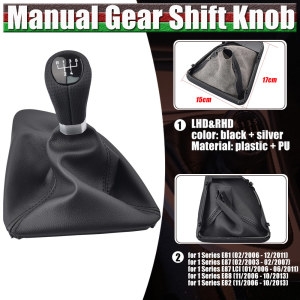 BMW  1 시리즈 E81 E87 E87Lci E88 E82 신형 시프터 레버 부츠 커버 PU 가죽 자동차 기어 변속 노브 게이터 ..