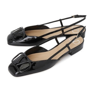 발렌티노 V 로고 시그니처 발레리나 여성 슬링백 S0HG0TMK 0NO