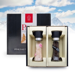 소금명가 히말라야 핑크소금 통후추 2종 선물세트