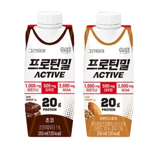 정식품 그린비아 프로틴밀 액티브 아몬드와 호두 250ml