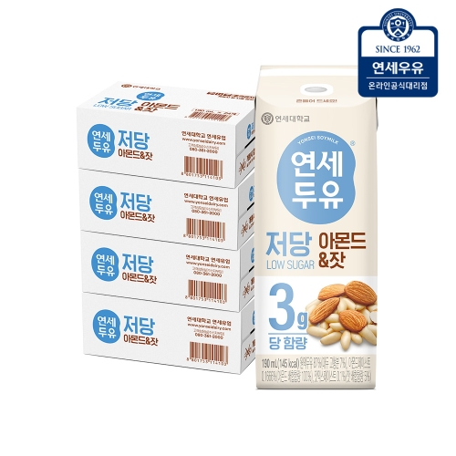 연세두유 저당 아몬드 잣 두유 190ml