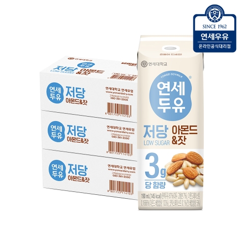 연세두유 저당 아몬드 잣 두유 190ml