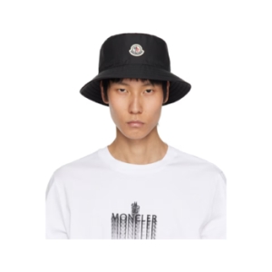 몽클레르 블랙 태피터 버킷햇 251111M208007
