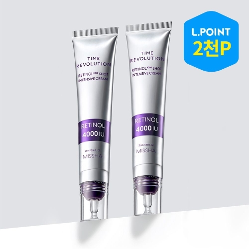 미샤 타임 레볼루션 레티놀 4000샷 집중 크림 25ml