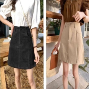 오노마 ONM A라인 미커트 코듀로이 절개 베이직 여자 데일리 29546039