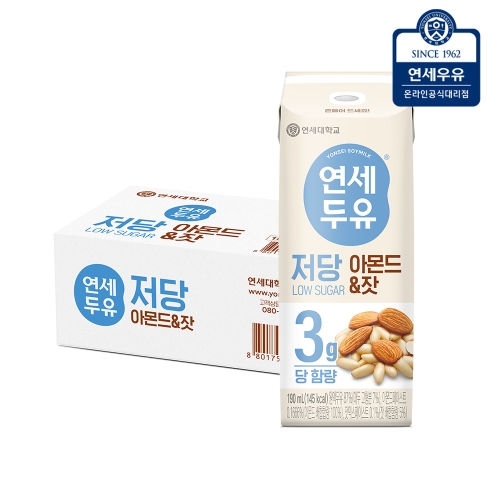 연세두유 저당 아몬드 잣 두유 190ml