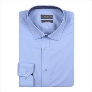 란체티 화이트/블루 모달 스판혼방 슬림핏 예복 긴소매와이셔츠 LXS6002WH 외 1