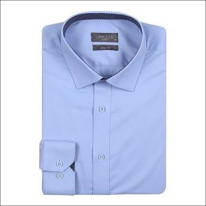 란체티 블루컬러 모달 스판원단 슬림핏 긴소매 와이셔츠 LXS6002BL