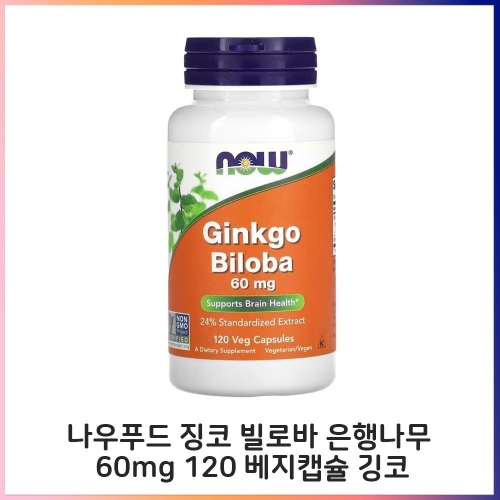 나우푸드 징코 빌로바 60mg 120캡슐